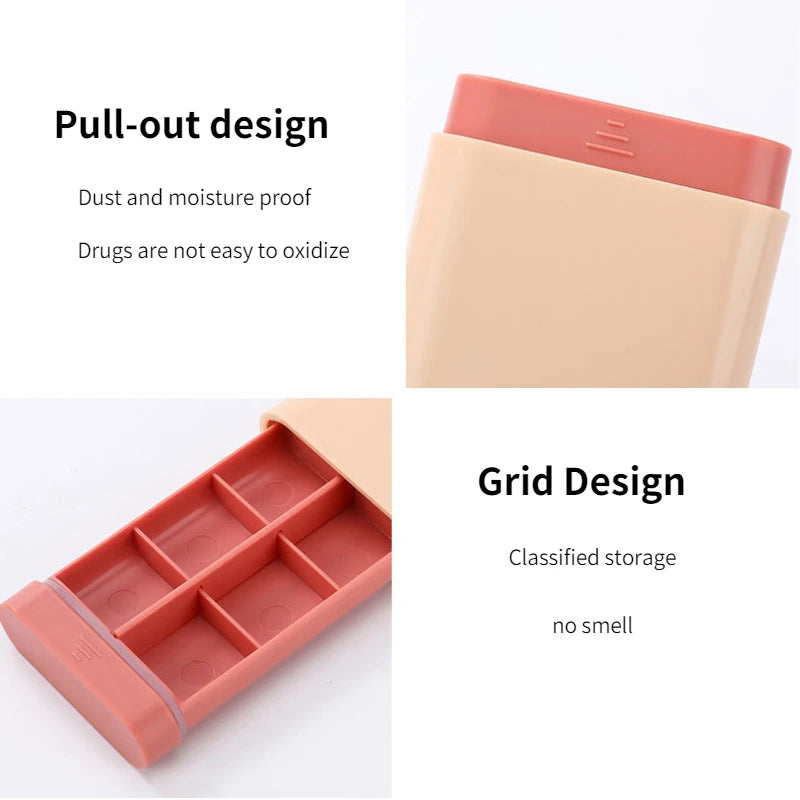 Portable Pill Organizer Box