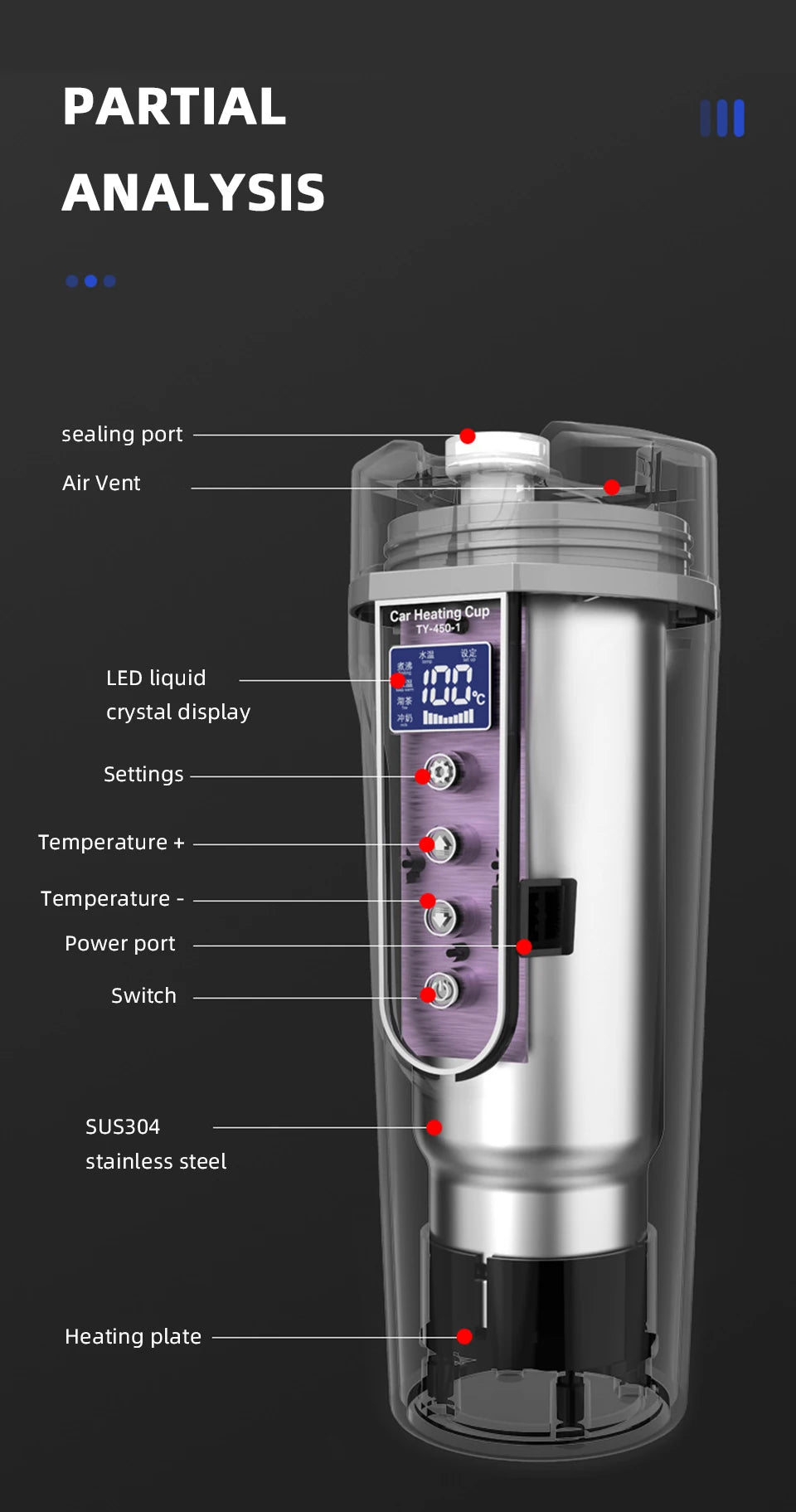 Smart Car Heating Cup – 450M
