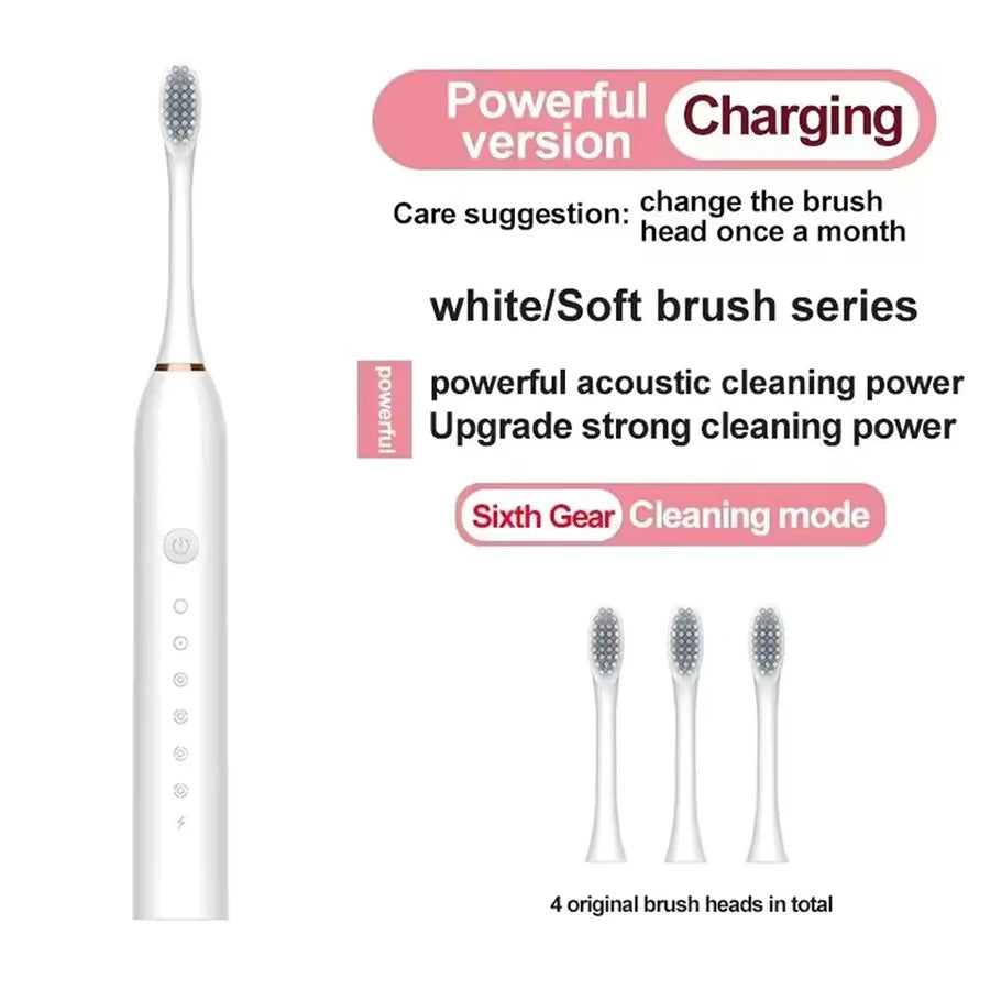 Ultrasonic Electric Toothbrush – 6-Speed Smart Cleaning