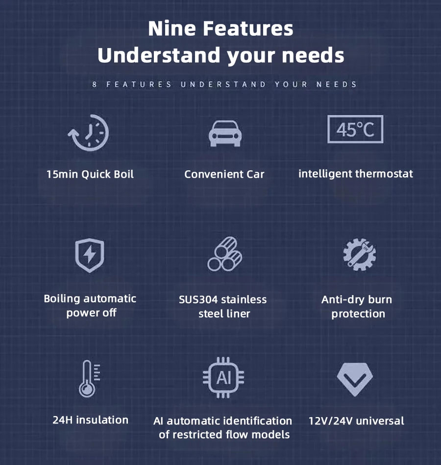 Portable Car Electric Kettle – 500ML