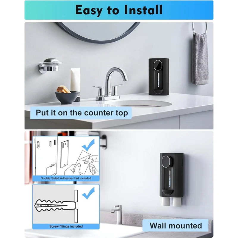 Touchless Mouthwash Dispenser Family-Friendly.
