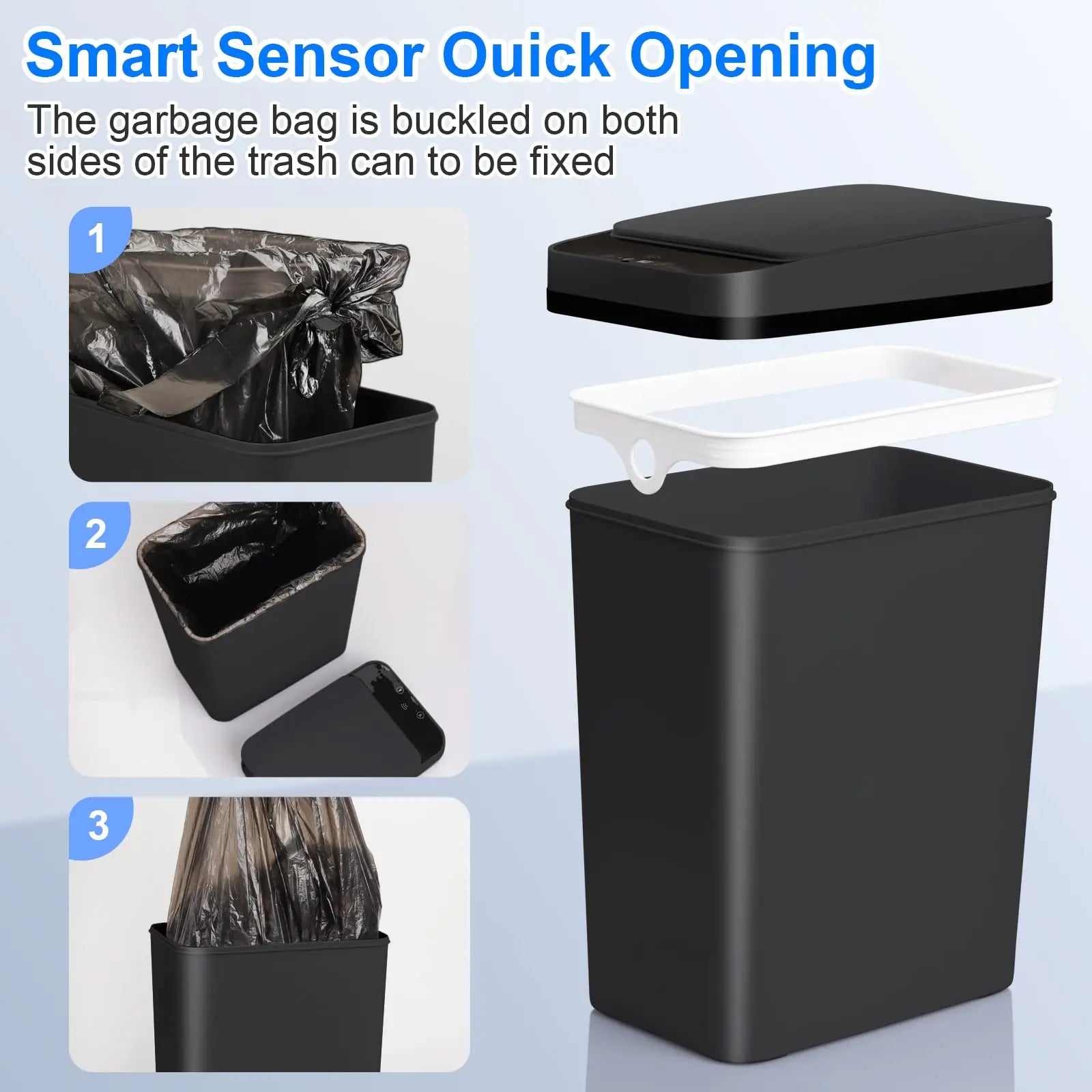 touchless Smart Motion Sensor Trash Can – 12L