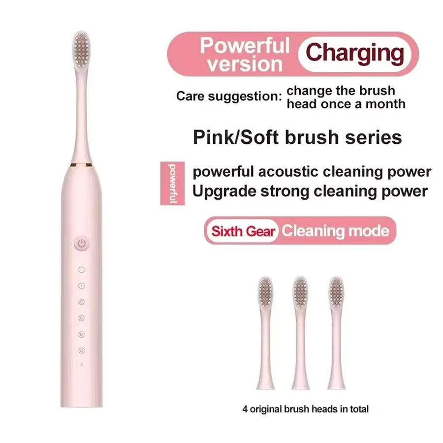 Ultrasonic Electric Toothbrush – 6-Speed Smart Cleaning