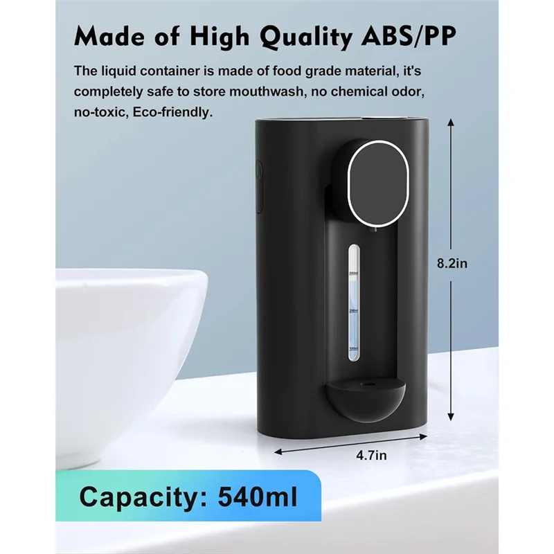 Touchless Mouthwash Dispenser Family-Friendly.