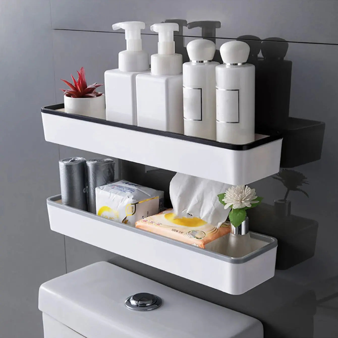 Wall-Mounted Bathroom Storage Shelf