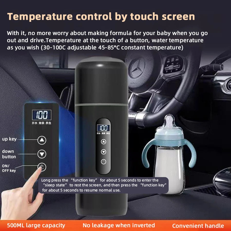 Portable Car Electric Kettle – 500ML
